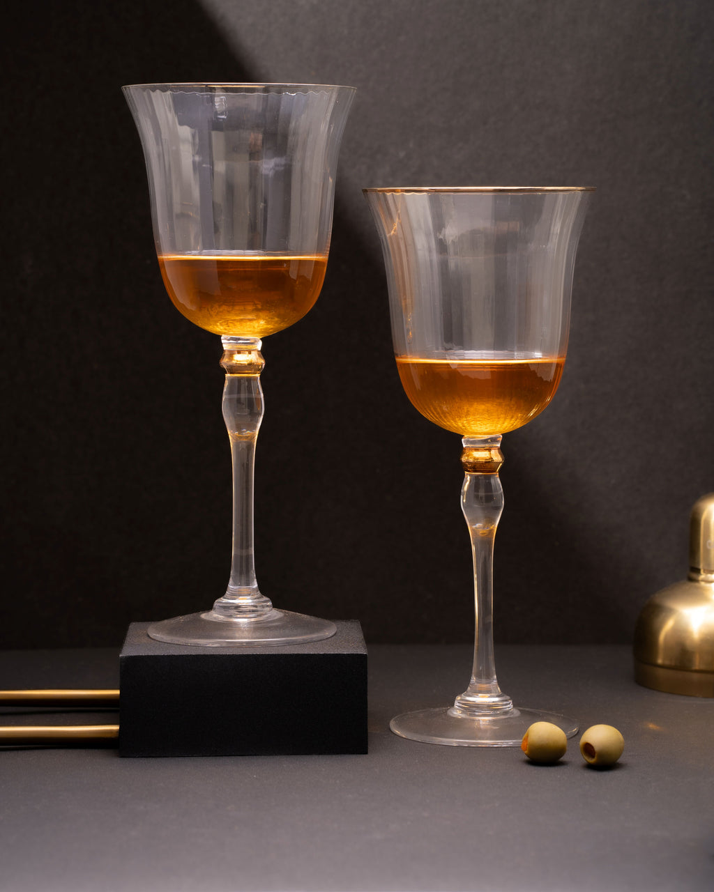CAR-O-BAR Ivory Wine Glass | Set of 2 Premium Wine Glasses | 340ml Goblet Glass