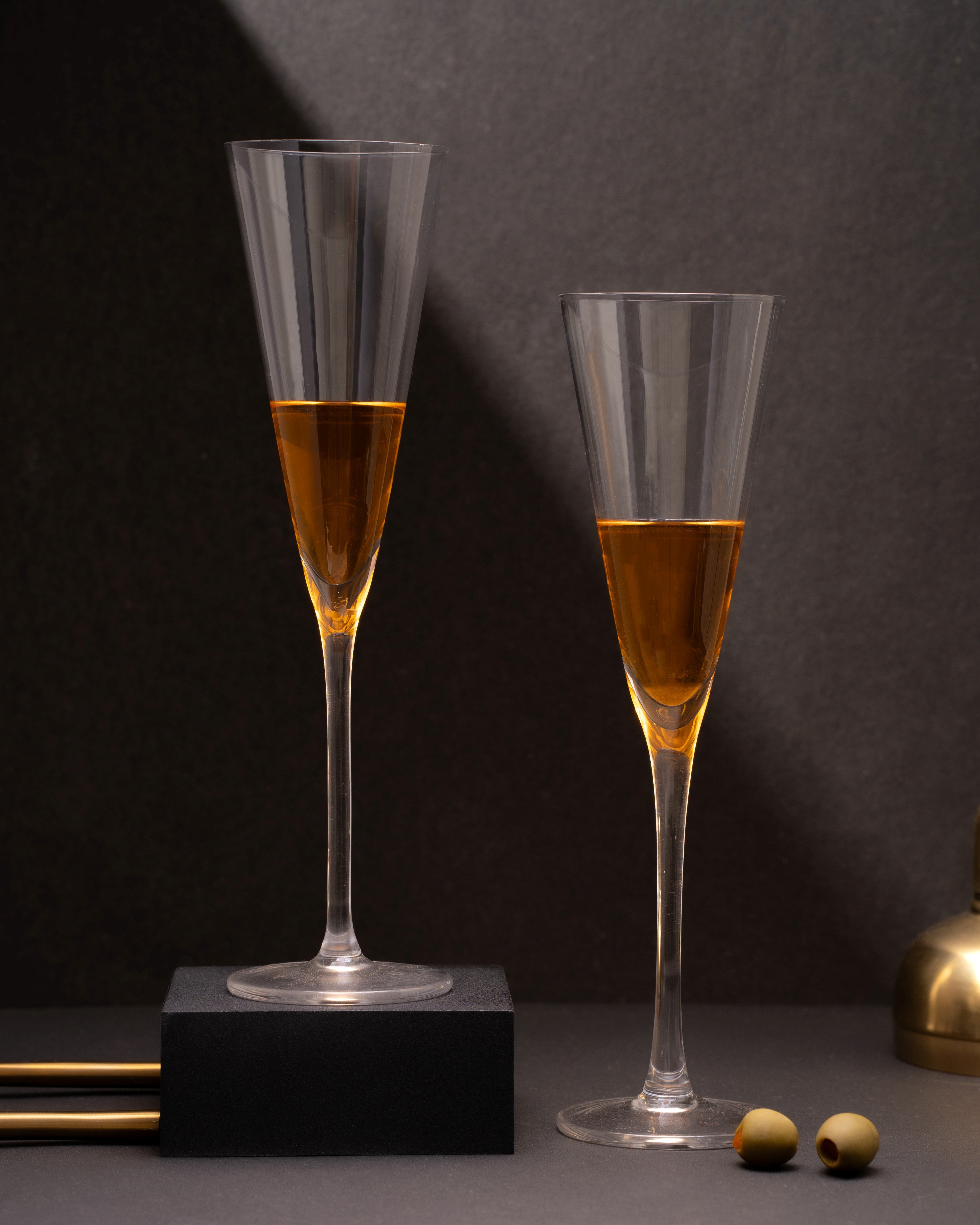 CAR-O-BAR Ivory Wine Glass | Set of 2 Premium Wine & Champagne Glasses