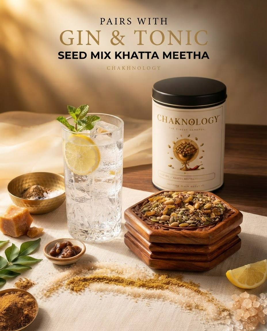 CHAKHNOLOGY Signature Seed Mix Khatta Meetha | Sweet & Tangy Bar Snack 200gm