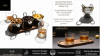 CAR-O-BAR Set of 3 Premium Steel Serving Bowl with Platter | Hexagonal Silver Finish