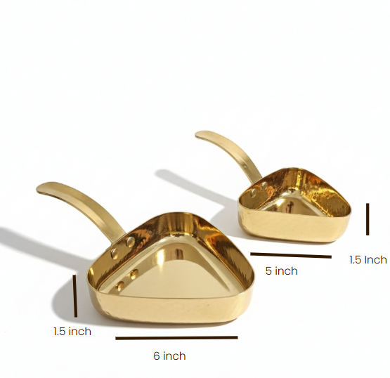 CAR-O-BAR Premium Set of 2 Steel Serving Bowls with Handle | Hammered Gold Finish