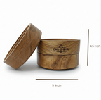 CAR-O-BAR Premium Stackable Wooden Serving Bowl Set of 3 | Natural Finish