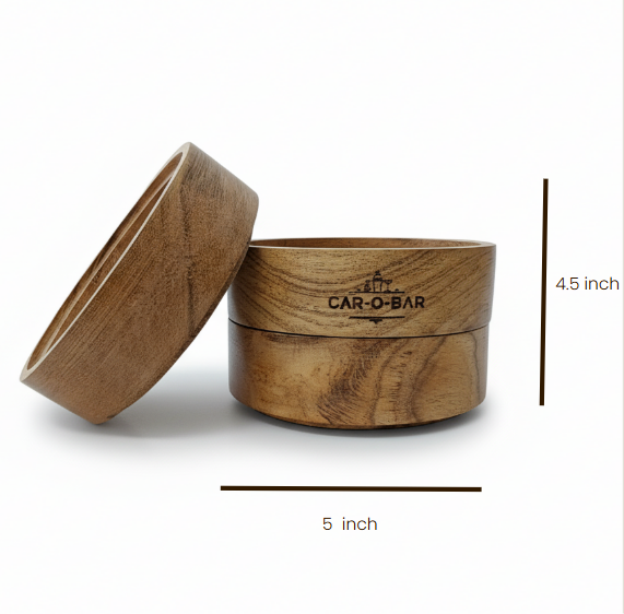 CAR-O-BAR Premium Stackable Wooden Serving Bowl Set of 3 | Natural Finish