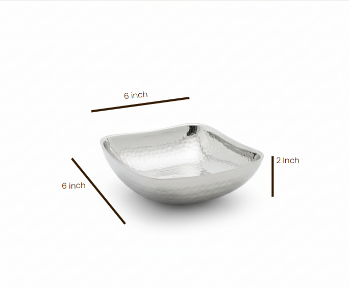 CAR-O-BAR Premium Steel Serving Bowl | Hammered Finish | Double Walled