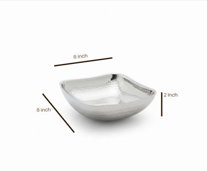 CAR-O-BAR Premium Steel Serving Bowl | Hammered Finish | Double Walled