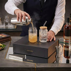 Car-O-Bar Silver Bar Set with Glasses Gift Set