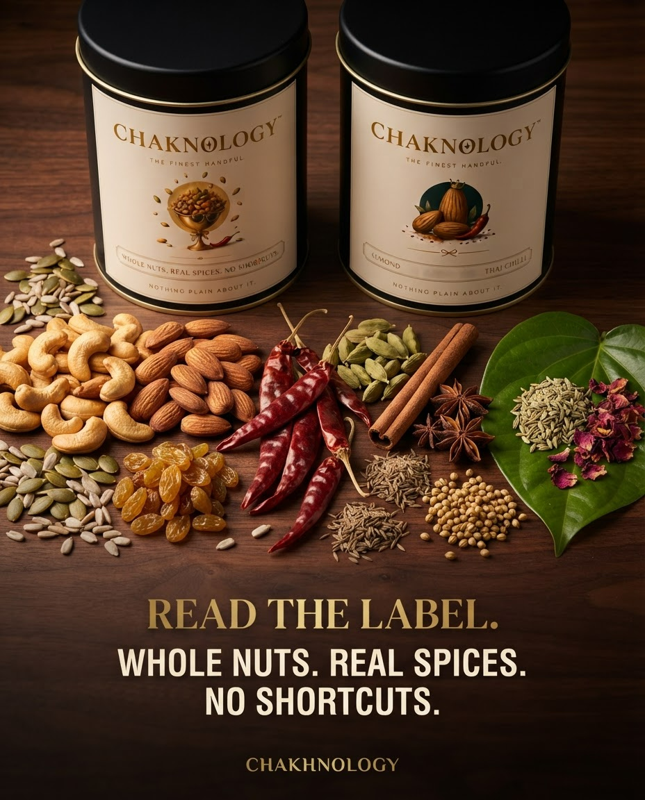 CHAKHNOLOGY Roasted Cashew Tikka Masala | Gourmet Cocktail Nuts & Bar Snacks 200gm
