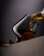 CAR-O-BAR Tipsy Whiskey Glass | Greyish Black